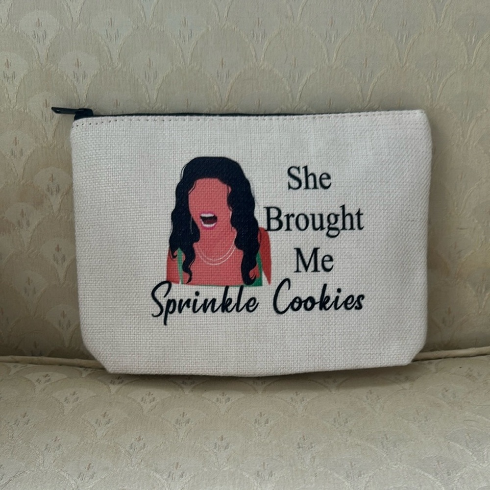 Blupark RHONJ makeup bag. She Brought Me Sprinkle Cookies. Waterproof. Nice